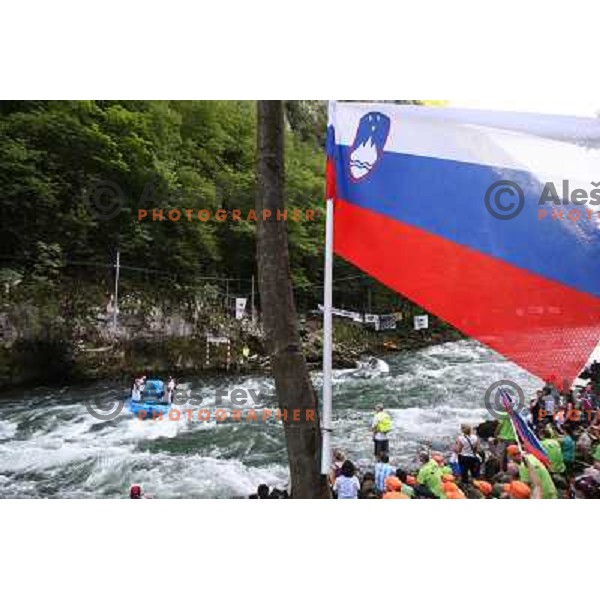 Slovenia fans at 2009 World Rafting Championship on river Vrbas, Banja Luka, Bosnia and Herzegovina 23.5.2009 