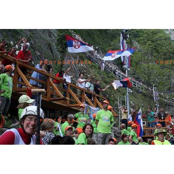 Spectators at 2009 World Rafting Championship on river Vrbas, Banja Luka, Bosnia and Herzegovina 23.5.2009 