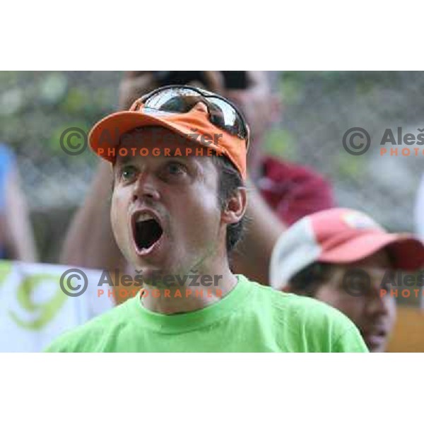 Slovenia fan at 2009 World Rafting Championship on river Vrbas, Banja Luka, Bosnia and Herzegovina 23.5.2009 