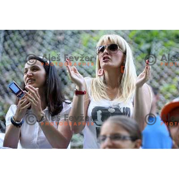 Spectators at 2009 World Rafting Championship on river Vrbas, Banja Luka, Bosnia and Herzegovina 23.5.2009 