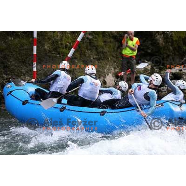 Slovenia men team (Gimpex Straza) during slalom race at 2009 World Rafting Championship on river Vrbas, Banja Luka, Bosnia and Herzegovina 23.5.2009 