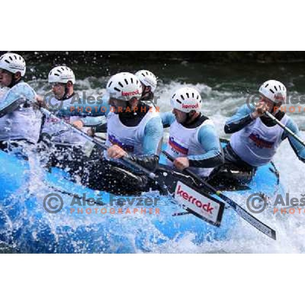 Slovenia men team during slalom race at 2009 World Rafting Championship on river Vrbas, Banja Luka, Bosnia and Herzegovina 23.5.2009 