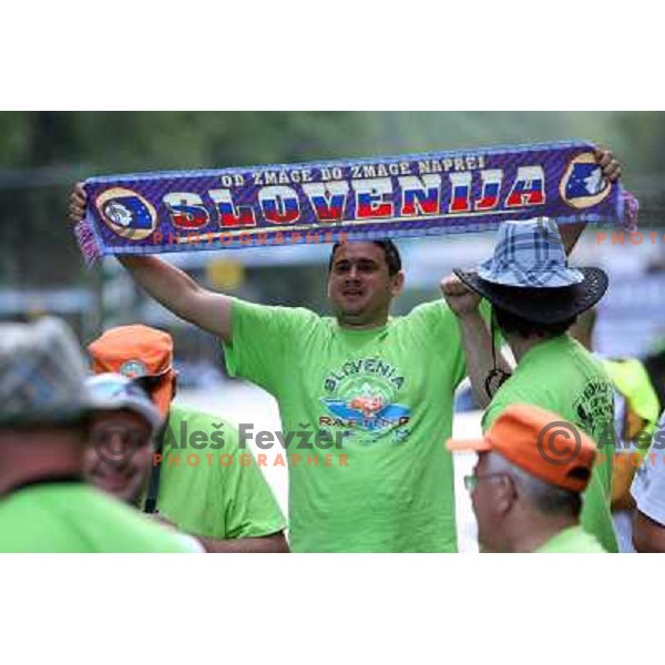 Slovenia fan at 2009 World Rafting Championship on river Vrbas, Banja Luka, Bosnia and Herzegovina 23.5.2009 