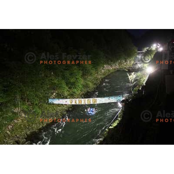 Tjesno canyon during night second run of slalom race at 2009 World Rafting Championship on river Vrbas, Banja Luka, Bosnia and Herzegovina 23.5.2009 