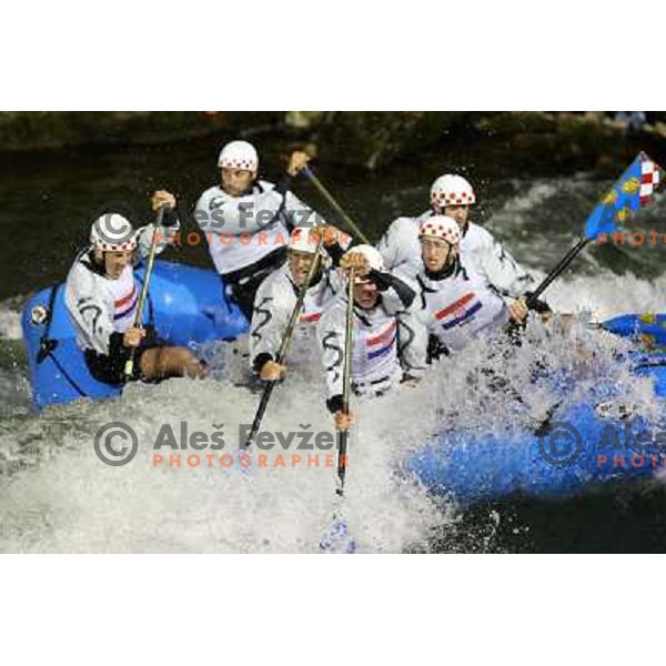 Croatia men team during slalom race at 2009 World Rafting Championship on river Vrbas, Banja Luka, Bosnia and Herzegovina 23.5.2009 