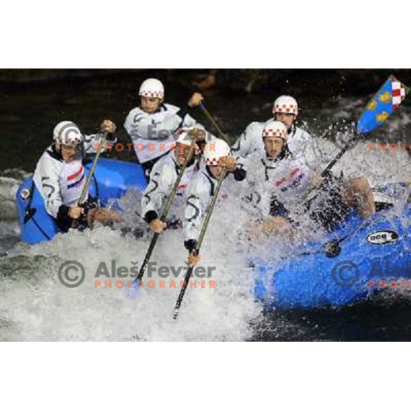 Croatia men team during slalom race at 2009 World Rafting Championship on river Vrbas, Banja Luka, Bosnia and Herzegovina 23.5.2009 