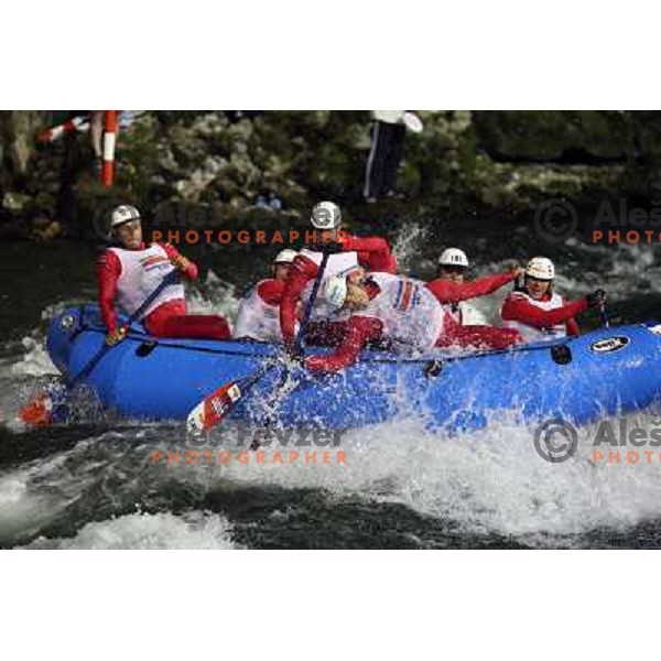 CostaRica men team during slalom race at 2009 World Rafting Championship on river Vrbas, Banja Luka, Bosnia and Herzegovina 23.5.2009 