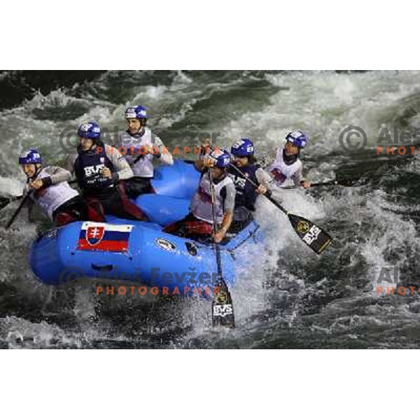 Slovakia men team during slalom race at 2009 World Rafting Championship on river Vrbas, Banja Luka, Bosnia and Herzegovina 23.5.2009 