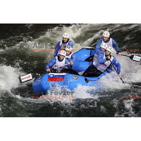 Slovenia men team during slalom race at 2009 World Rafting Championship on river Vrbas, Banja Luka, Bosnia and Herzegovina 23.5.2009 