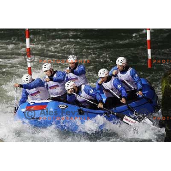 Slovenia men team during slalom race at 2009 World Rafting Championship on river Vrbas, Banja Luka, Bosnia and Herzegovina 23.5.2009 