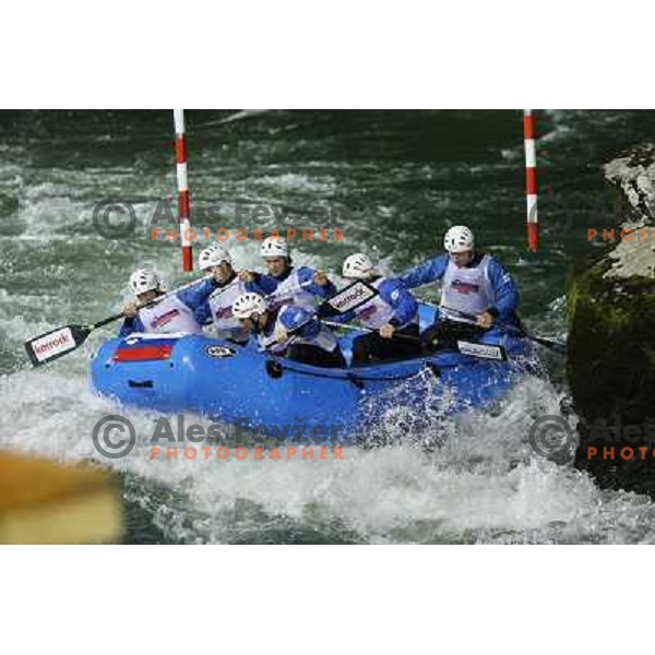 Slovenia men team during slalom race at 2009 World Rafting Championship on river Vrbas, Banja Luka, Bosnia and Herzegovina 23.5.2009 