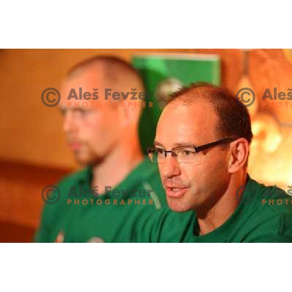 Dany Gelinas, new head cocah of Tilia Olimpija at press conference of HDD Tilia Olimpija in Pizzeria Foculus, Ljubljana 27.5.2009 