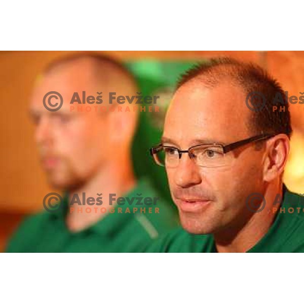 Dany Gelinas, new head cocah of Tilia Olimpija at press conference of HDD Tilia Olimpija in Pizzeria Foculus, Ljubljana 27.5.2009 