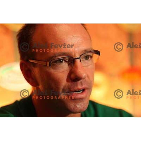 Dany Gelinas, new head cocah of Tilia Olimpija at press conference of HDD Tilia Olimpija in Pizzeria Foculus, Ljubljana 27.5.2009 