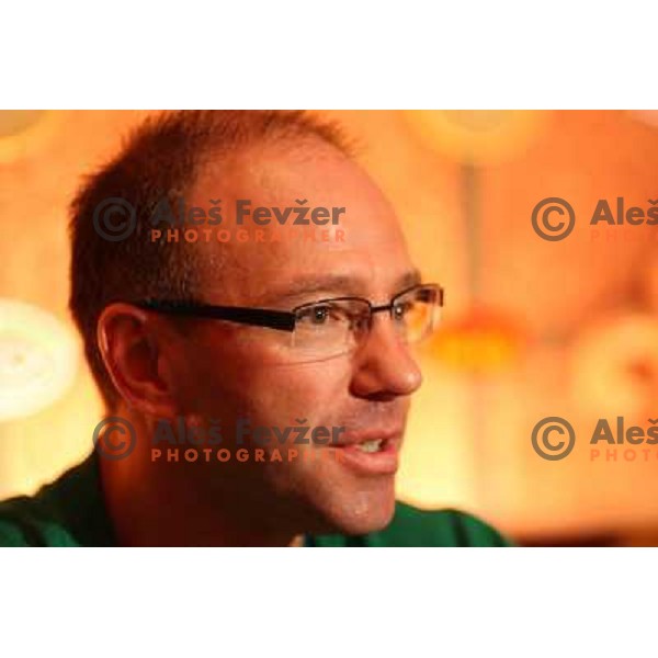 Dany Gelinas, new head cocah of Tilia Olimpija at press conference of HDD Tilia Olimpija in Pizzeria Foculus, Ljubljana 27.5.2009 