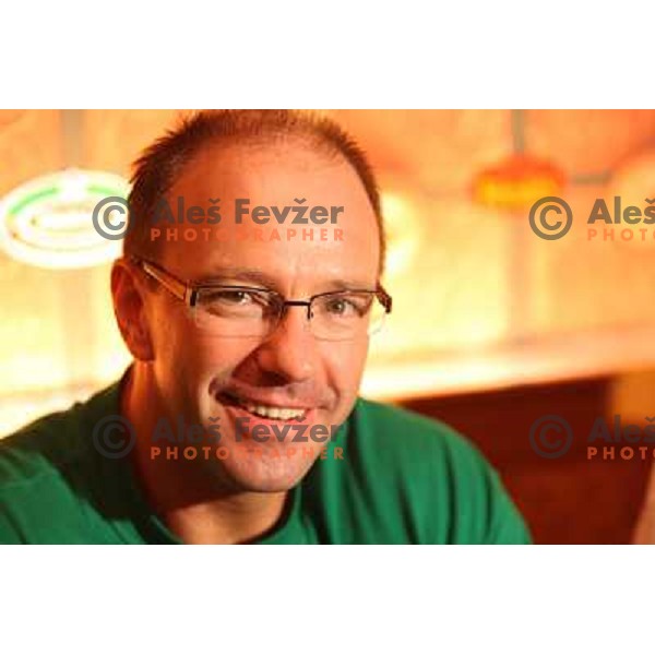 Dany Gelinas, new head cocah of Tilia Olimpija at press conference of HDD Tilia Olimpija in Pizzeria Foculus, Ljubljana 27.5.2009 