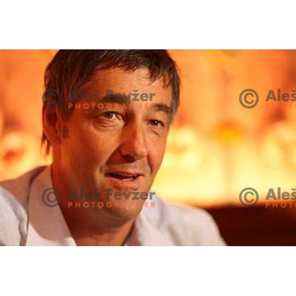 Mitja Mejac at press conference of HDD Tilia Olimpija in Pizzeria Foculus, Ljubljana 27.5.2009 