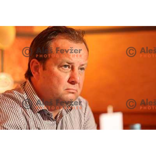 Matjaz Sekelj at press conference of HDD Tilia Olimpija in Pizzeria Foculus, Ljubljana 27.5.2009 