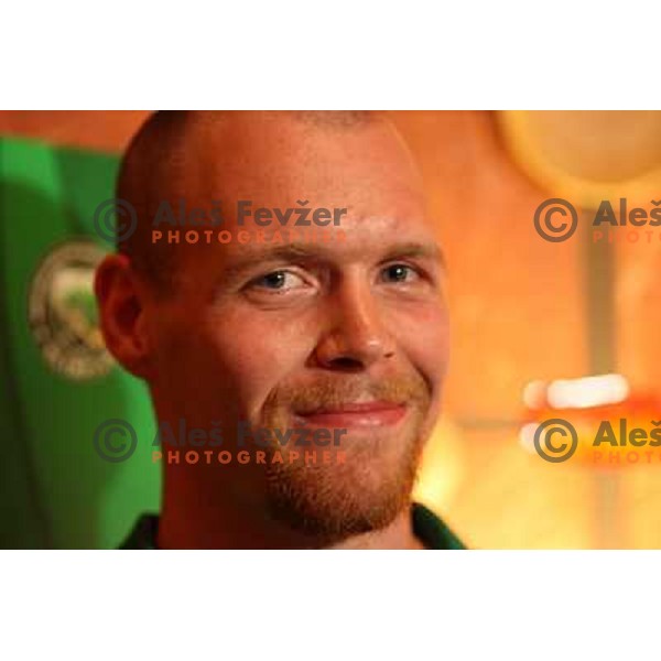 Andrej Tavzelj at press conference of HDD Tilia Olimpija in Pizzeria Foculus, Ljubljana 27.5.2009 