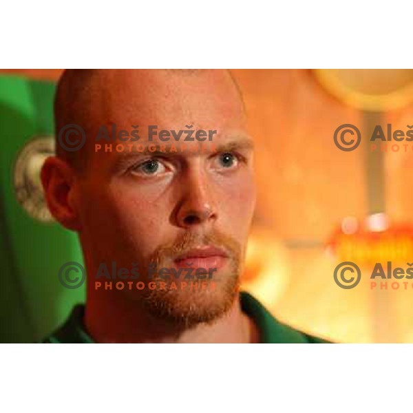 Andrej Tavzelj at press conference of HDD Tilia Olimpija in Pizzeria Foculus, Ljubljana 27.5.2009 