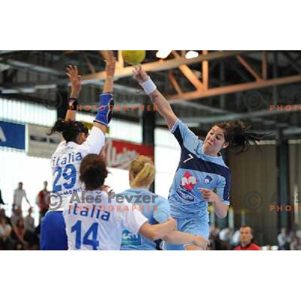 Son at handball match Slovenia - Italy, friendly match of theslovenian women\'s national handball team , Kodeljevo , Ljubljana 