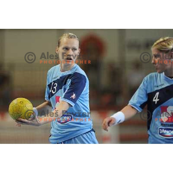 Skutnik, Zrnec at handball match Slovenia - Italy, friendly match of theslovenian women\'s national handball team , Kodeljevo , Ljubljana 