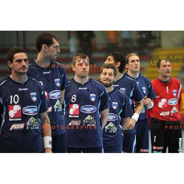 Slovenian national handball team at handball match Slovenia - Slovakia, friendly match of the slovenian national handball team , Kodeljevo , Ljubljana 