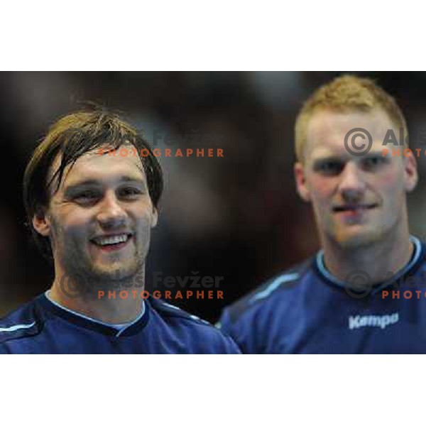 Zvizej Luka , Zvizej Miha at handball match Slovenia - Slovakia, friendly match of the slovenian national handball team , Kodeljevo , Ljubljana 