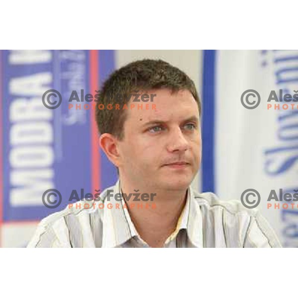 Tomi Trbovc at SZS press conference in Ljubljana, Slovenia 16.6.2009 