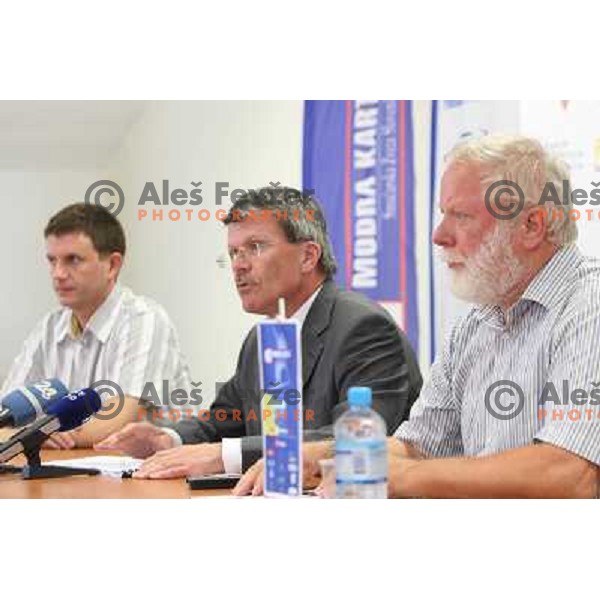 Stanislav Valant and Jaro Kalan at SZS press conference in Ljubljana, Slovenia 16.6.2009 