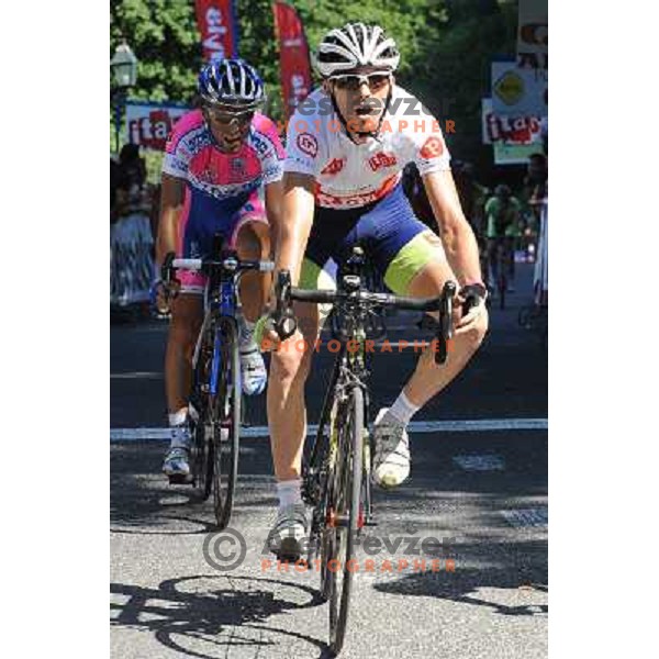  at the finish of the 2nd stage of Tour de Slovenia 2009, Ljubljana Castle, Ljubljana, 19.06.2009 