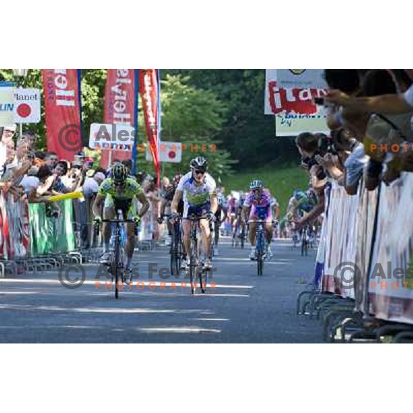 Visconti, Bole at the finish of the 2nd stage of Tour de Slovenia 2009, Ljubljana Castle, Ljubljana, 19.06.2009 