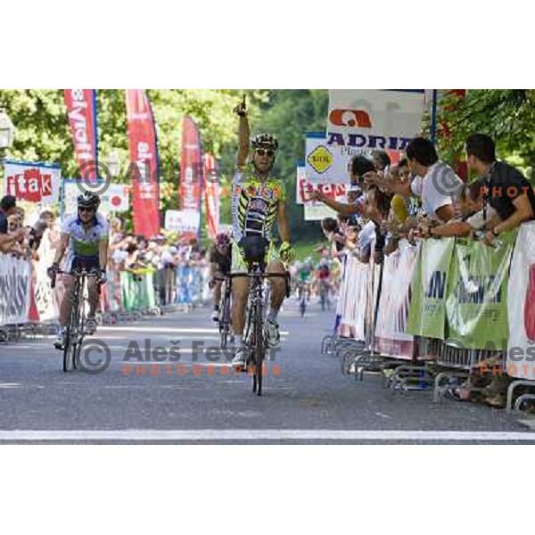 Visconti, Bole at the finish of the 2nd stage of Tour de Slovenia 2009, Ljubljana Castle, Ljubljana, 19.06.2009 