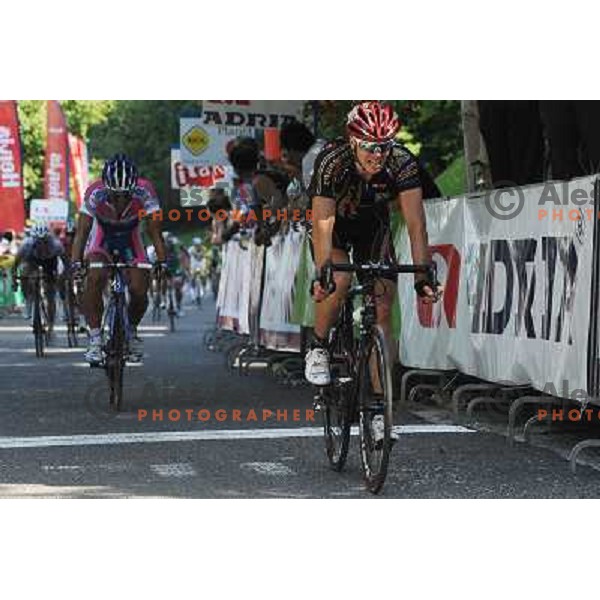 Kocjan at the finish of the 2nd stage of Tour de Slovenia 2009, Ljubljana Castle, Ljubljana, 19.06.2009 