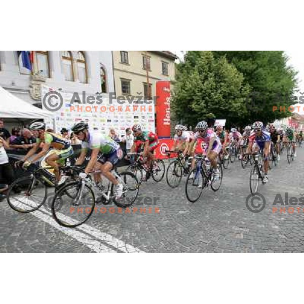 Fourth stage of cycling race Tour de Slovenie with finish in Novo Mesto, Slovenia 21.6.2009. Overall winner became Jakob Fuglsang from Denmark/ Team Saxo Bank 