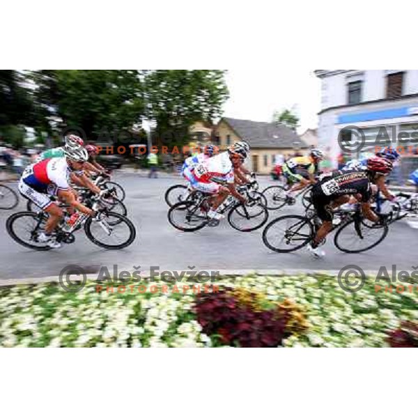 Fourth stage of cycling race Tour de Slovenie with finish in Novo Mesto, Slovenia 21.6.2009. Overall winner became Jakob Fuglsang from Denmark/ Team Saxo Bank 