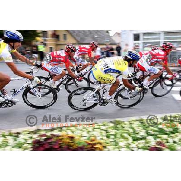 Fourth stage of cycling race Tour de Slovenie with finish in Novo Mesto, Slovenia 21.6.2009. Overall winner became Jakob Fuglsang from Denmark/ Team Saxo Bank 
