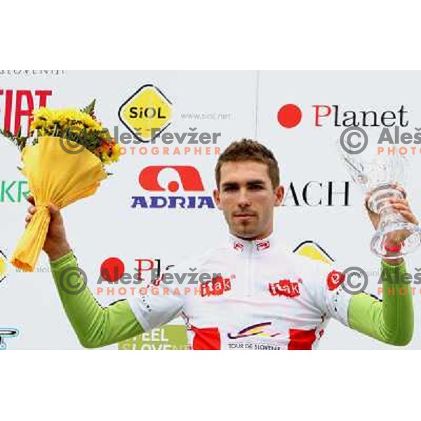 Blaz Purdi at Fourth stage of cycling race Tour de Slovenie with finish in Novo Mesto, Slovenia 21.6.2009. Overall winner became Jakob Fuglsang from Denmark/ Team Saxo Bank 