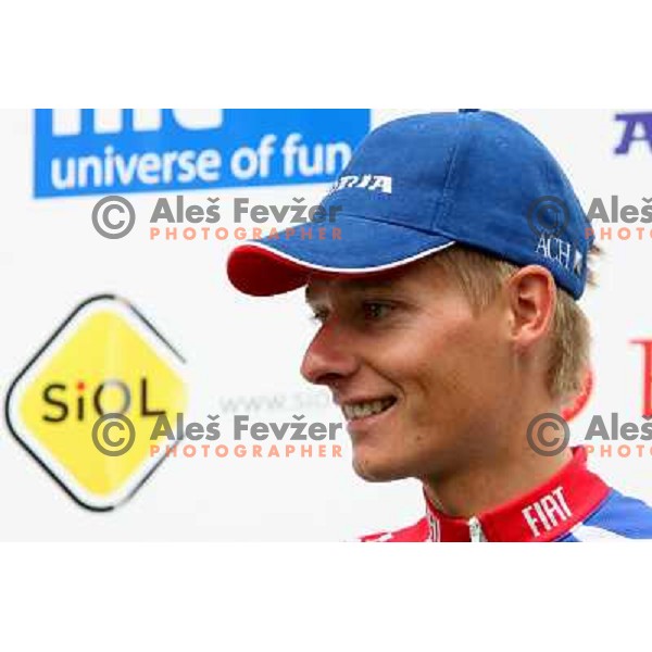Tomaz Nose after Fourth stage of cycling race Tour de Slovenie with finish in Novo Mesto, Slovenia 21.6.2009. Overall winner became Jakob Fuglsang from Denmark/ Team Saxo Bank 
