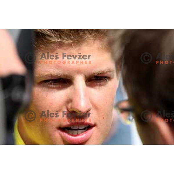 Fourth stage of cycling race Tour de Slovenie with finish in Novo Mesto, Slovenia 21.6.2009. Overall winner became Jakob Fuglsang from Denmark/ Team Saxo Bank 