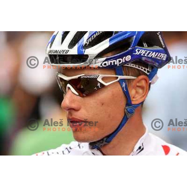 Fourth stage of cycling race Tour de Slovenie with finish in Novo Mesto, Slovenia 21.6.2009. Overall winner became Jakob Fuglsang from Denmark/ Team Saxo Bank 