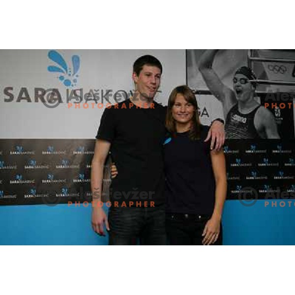  Sara with her brother at the Sara Isakovic press conference in Atlantis BTC, Ljubljana, 24.6.2009