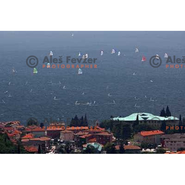 Windsurfing at Torbole in Garda Lake, Italy , 4.7.2009 