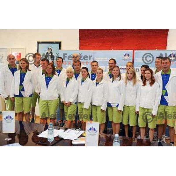 Slovenian team at the presentation of the Slovenian team for the 8th World Games , Ljubljana, 10.07.2009 