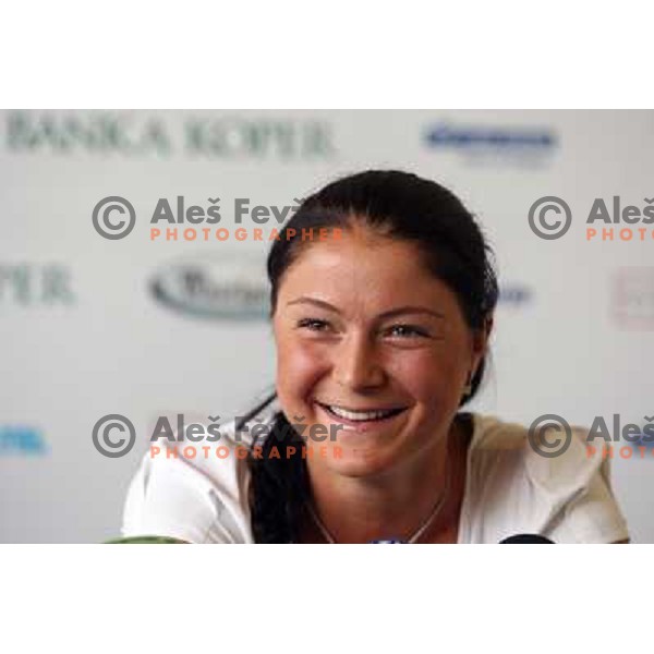 Dinara Safina (RUS), world Nr.1 WTA tennis ranking player at Banka Koper Slovenia Open tennis tournament press conference in hotel Mons, Ljubljana 16.7.2009 