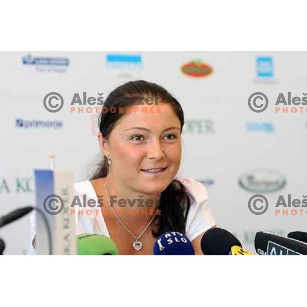 Dinara Safina (RUS), world Nr.1 WTA tennis ranking player at Banka Koper Slovenia Open tennis tournament press conference in hotel Mons, Ljubljana 16.7.2009 