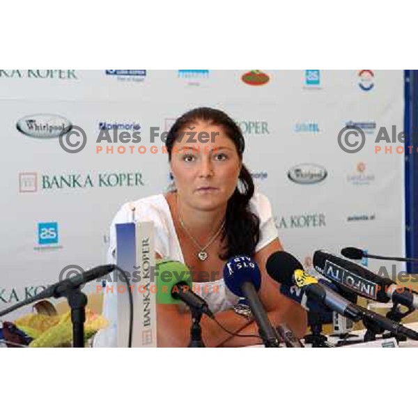Dinara Safina (RUS), world Nr.1 WTA tennis ranking player at Banka Koper Slovenia Open tennis tournament press conference in hotel Mons, Ljubljana 16.7.2009 