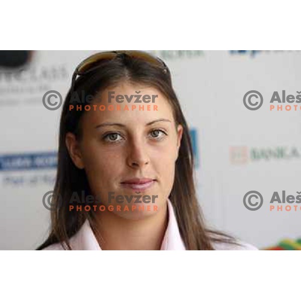 Andreja Klepac at Banka Koper Slovenia Open tennis tournament press conference in hotel Mons, Ljubljana 16.7.2009 