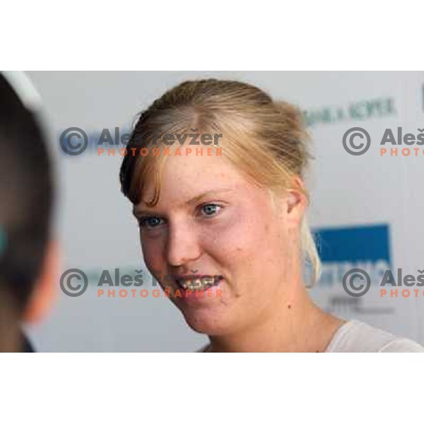 Masa Zec Peskiric at Banka Koper Slovenia Open tennis tournament press conference in hotel Mons, Ljubljana 16.7.2009 