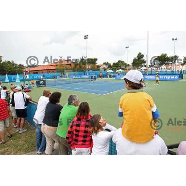 during action in first round of Qualifications for Banka Koper Slovenia Open, WTA tour tournament, Portoroz 18.7.2009 